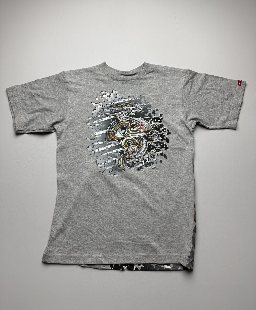 Vintage JNCO Jeans Shirt Mens Large Gray Tribals Crown Graphic Tee Skate USA 90'